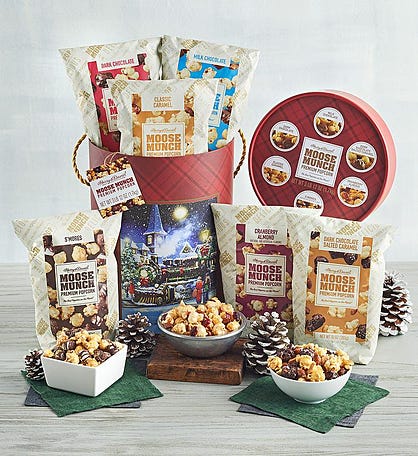 Moose Munch® Premium Popcorn Holiday Deluxe Drum
